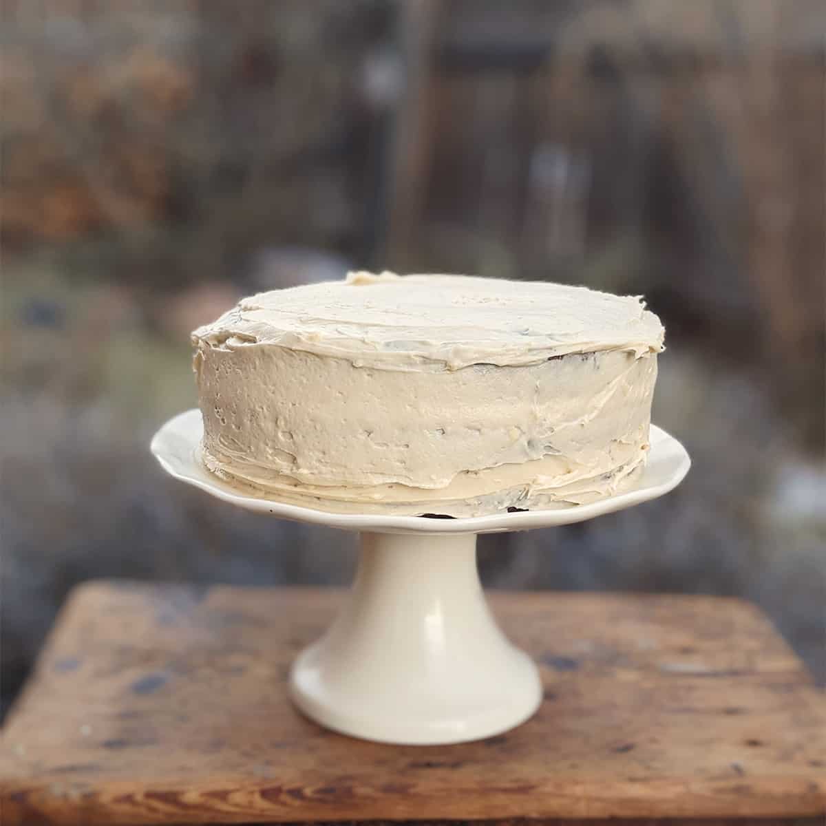 HDT High Altitude Chocolate Cake with white frosting