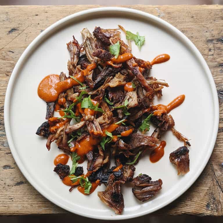 HDT BBQ Pulled Pork roasted sauced and ready to eat