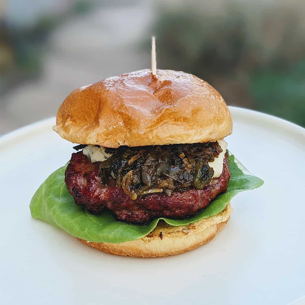 HDT Green Chile Cheeseburger - plated