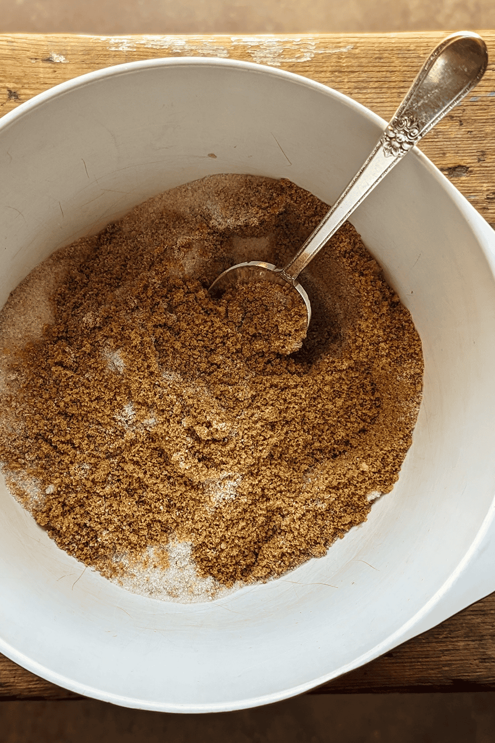 key lime cheesecake dry ingredients prepped in a bowl