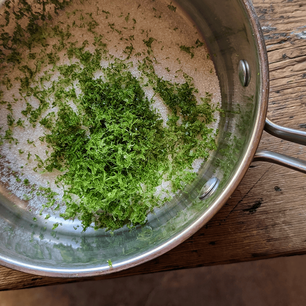 key lime cheesecake lime zest topping