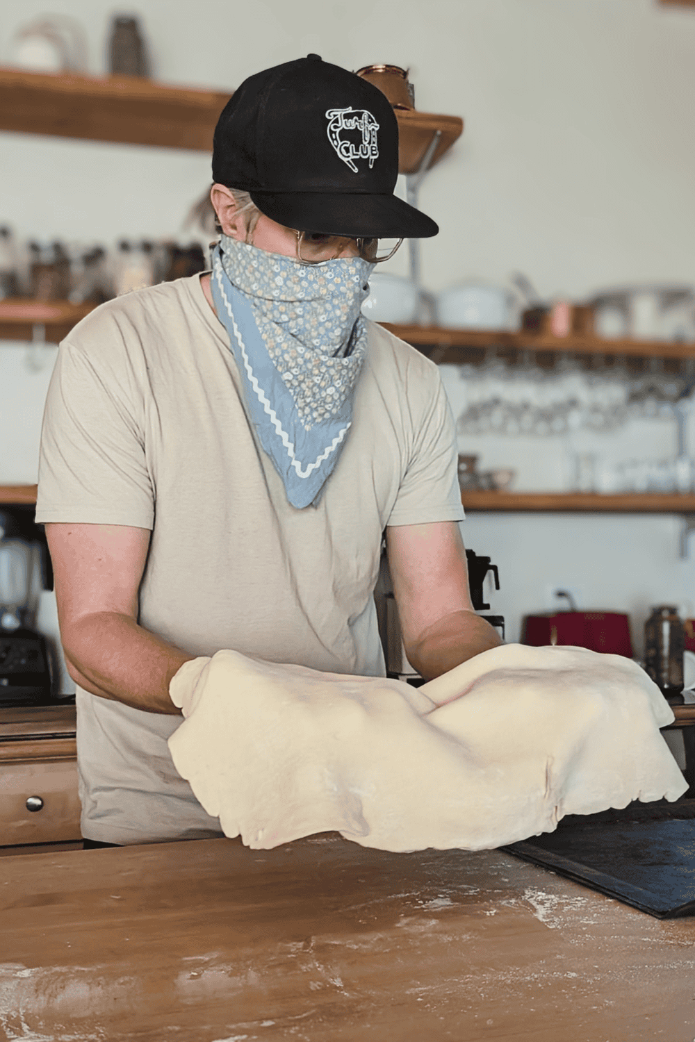 Danish Apple Kringle - rolling and prepping the dough